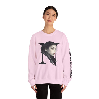 Letter N, Stylish Artistic Sweatshirt, Trendy Crewneck, Graphic Sweater, Cozy Unisex Top, Unique Gift for Art Lovers, Everyday Comfort