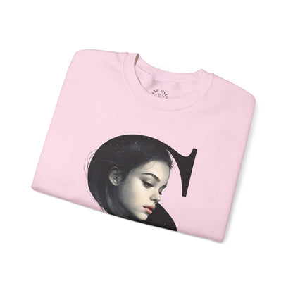 Letter S, Stylish Artistic Sweatshirt, Trendy Crewneck, Graphic Sweater, Cozy Unisex Top, Unique Gift for Art Lovers, Everyday Comfort