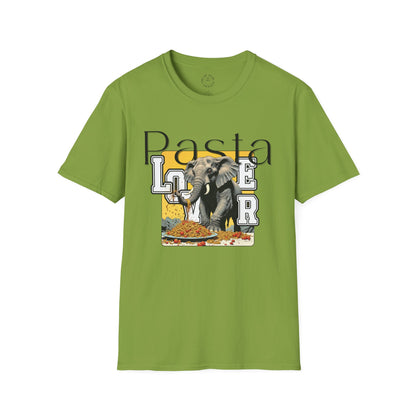 Pasta Lover Unisex Softstyle T-Shirt - Playful Elephant Graphic Tee,elephant,twisted