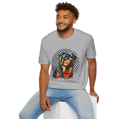 Pure Love Rottweiler Unisex Softstyle T-Shirt - Dog Lover Gift