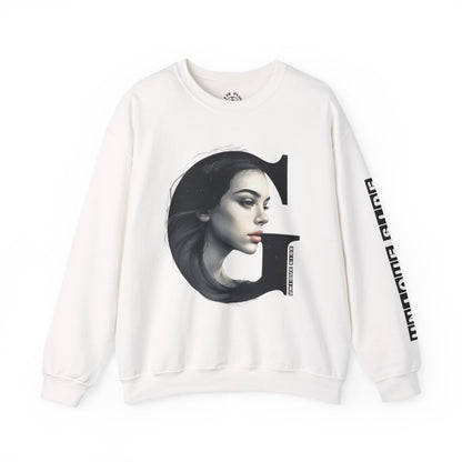 Letter G, Stylish Artistic Sweatshirt, Trendy Crewneck, Graphic Sweater, Cozy Unisex Top, Unique Gift for Art Lovers, Everyday Comfort
