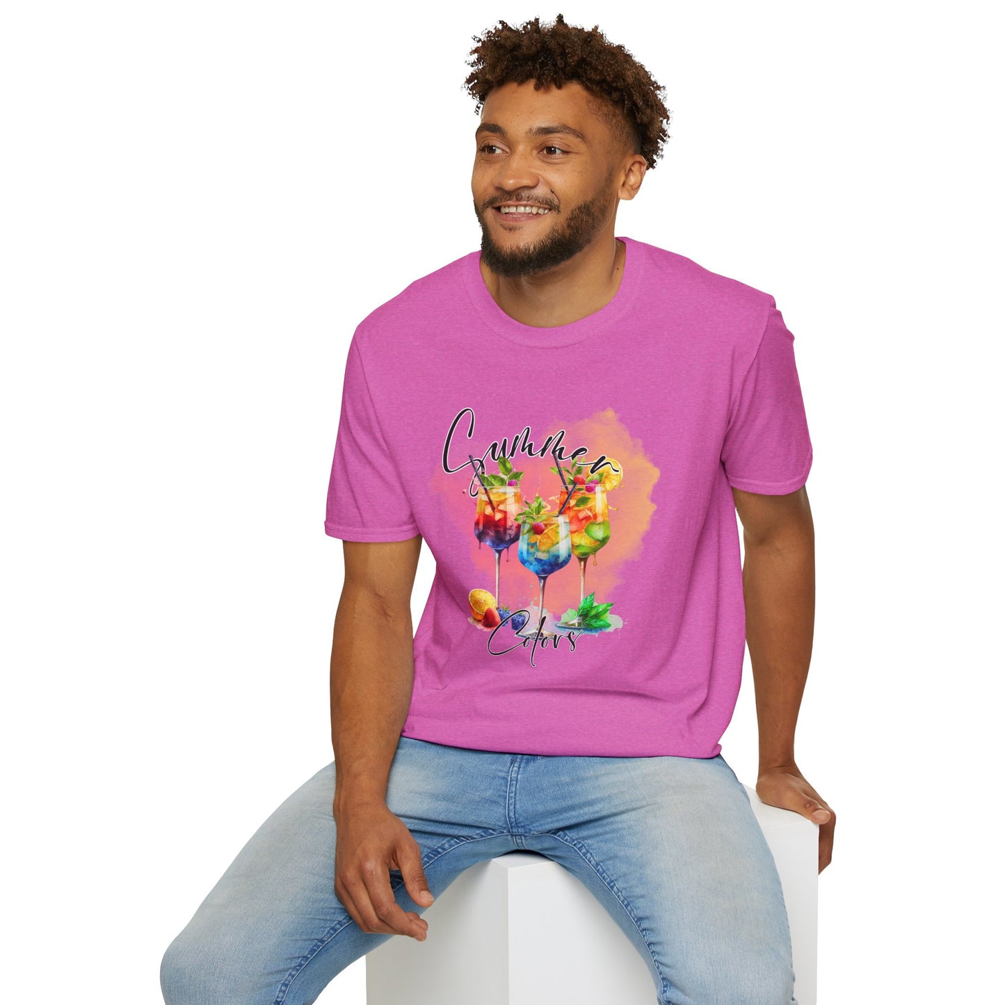 Colorful Floral Summer Unisex T-Shirt, Boho Shirt, Gift for Her, Vacation Tee, Festival Apparel, Summer Outfit