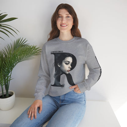 Letter R, Stylish Artistic Sweatshirt, Trendy Crewneck, Graphic Sweater, Cozy Unisex Top, Unique Gift for Art Lovers, Everyday Comfort