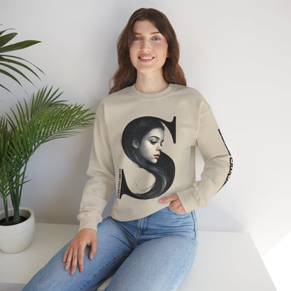 Letter S, Stylish Artistic Sweatshirt, Trendy Crewneck, Graphic Sweater, Cozy Unisex Top, Unique Gift for Art Lovers, Everyday Comfort