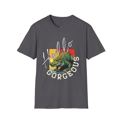 Hello Gorgeous Unisex Softstyle T-Shirt – Fun and Casual Graphic Tee,florida,gator,