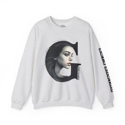 Letter G, Stylish Artistic Sweatshirt, Trendy Crewneck, Graphic Sweater, Cozy Unisex Top, Unique Gift for Art Lovers, Everyday Comfort