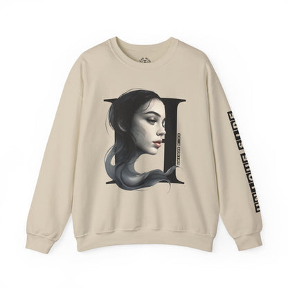 Letter H, Stylish Artistic Sweatshirt, Trendy Crewneck, Graphic Sweater, Cozy Unisex Top, Unique Gift for Art Lovers, Everyday Comfort