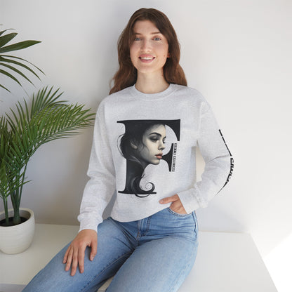 Letter F, Stylish Artistic Sweatshirt, Trendy Crewneck, Graphic Sweater, Cozy Unisex Top, Unique Gift for Art Lovers, Everyday Comfort