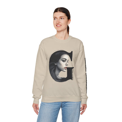 Letter G, Stylish Artistic Sweatshirt, Trendy Crewneck, Graphic Sweater, Cozy Unisex Top, Unique Gift for Art Lovers, Everyday Comfort
