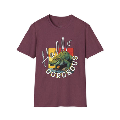 Hello Gorgeous Unisex Softstyle T-Shirt – Fun and Casual Graphic Tee,florida,gator,