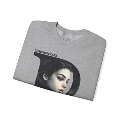 Letter P, Stylish Artistic Sweatshirt, Trendy Crewneck, Graphic Sweater, Cozy Unisex Top, Unique Gift for Art Lovers, Everyday Comfort