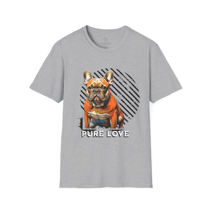 Pure Love French Bulldog Unisex Softstyle T-Shirt