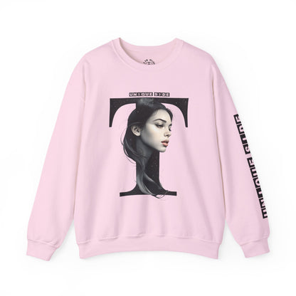 Letter T, Stylish Artistic Sweatshirt, Trendy Crewneck, Graphic Sweater, Cozy Unisex Top, Unique Gift for Art Lovers, Everyday Comfort