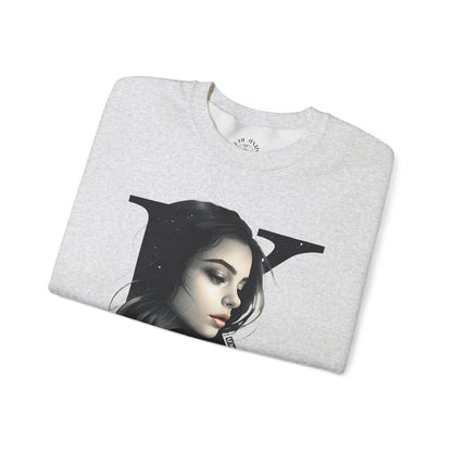 Letter K, Stylish Artistic Sweatshirt, Trendy Crewneck, Graphic Sweater, Cozy Unisex Top, Unique Gift for Art Lovers, Everyday Comfort