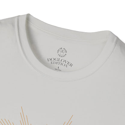 Golden Heart Dog Art Unisex T-Shirt, Animal Lover Gift, Pet Enthusiast Tee, Casual Wear, Birthday Gift, Cute Dog T-Shirt