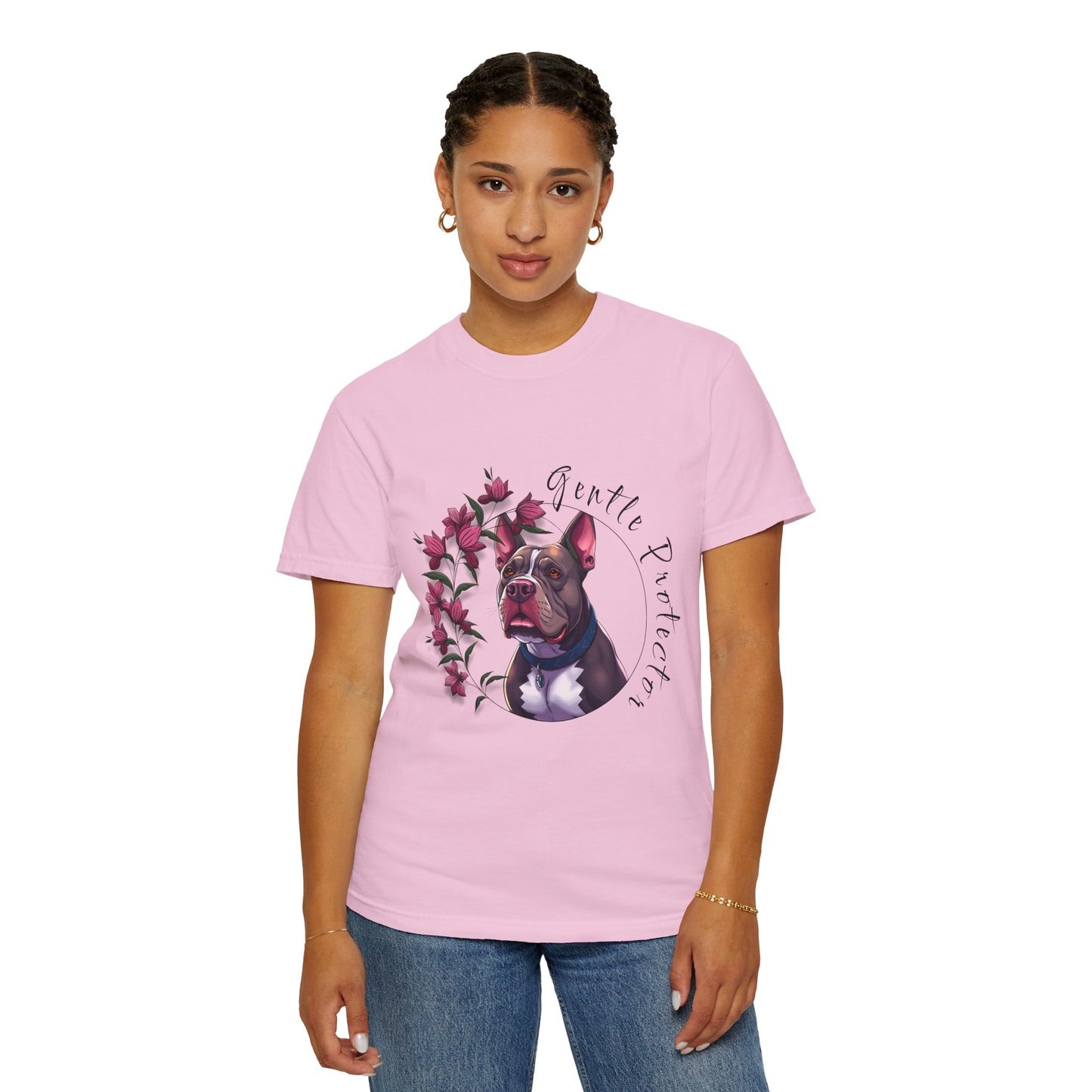 Gentle Protector Dog T-Shirt, Animal Lover Gift, Pet Memorial Tee, Casual Wear, Gift for Dog Owners, Nature T-Shirt