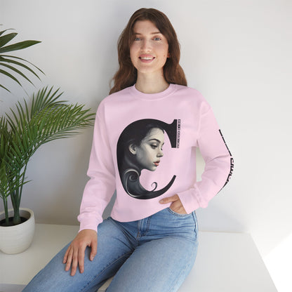 Letter C,Stylish Artistic Sweatshirt, Trendy Crewneck, Graphic Sweater, Cozy Unisex Top, Unique Gift for Art Lovers, Everyday Comfort