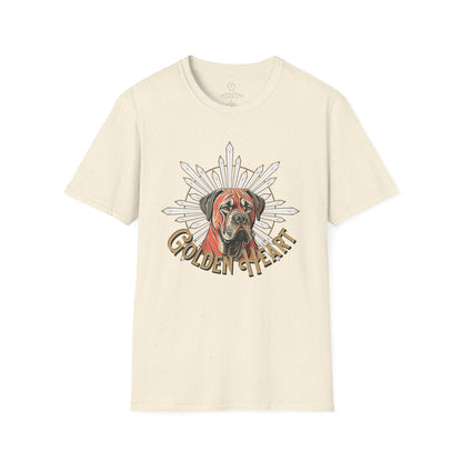 Golden Heart Dog Lover Unisex Softstyle T-Shirt