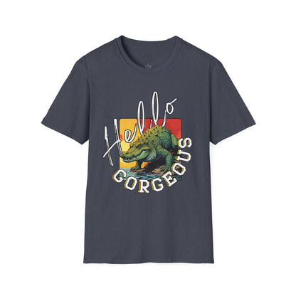 Hello Gorgeous Unisex Softstyle T-Shirt – Fun and Casual Graphic Tee,florida,gator,