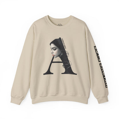 Letter A,Stylish Artistic Sweatshirt, Trendy Crewneck, Graphic Sweater, Cozy Unisex Top, Unique Gift for Art Lovers, Everyday Comfort