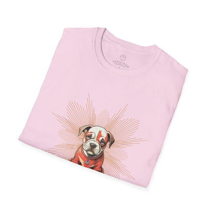 Golden Heart Dog Art Unisex T-Shirt, Animal Lover Gift, Pet Enthusiast Tee, Casual Wear, Birthday Gift, Cute Dog T-Shirt