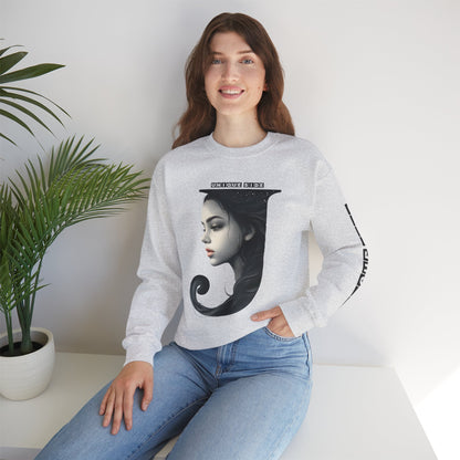 Letter J, Stylish Artistic Sweatshirt, Trendy Crewneck, Graphic Sweater, Cozy Unisex Top, Unique Gift for Art Lovers, Everyday Comfort