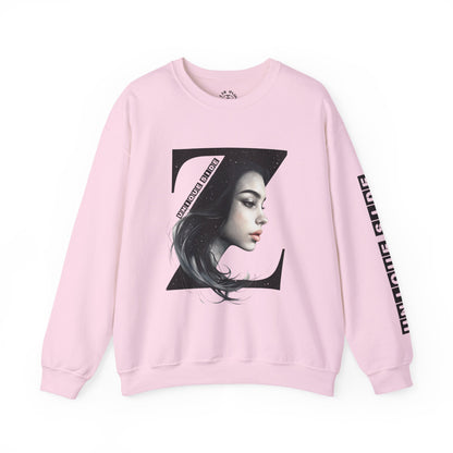 Letter Z, Stylish Artistic Sweatshirt, Trendy Crewneck, Graphic Sweater, Cozy Unisex Top, Unique Gift for Art Lovers, Everyday Comfort