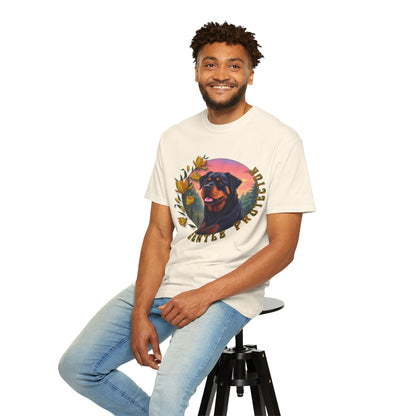 Gentle Protection Unisex Garment-Dyed T-shirt | Dog Lover Gift | Floral Design