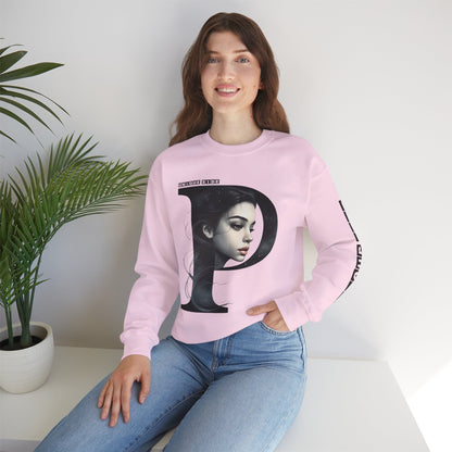 Letter P, Stylish Artistic Sweatshirt, Trendy Crewneck, Graphic Sweater, Cozy Unisex Top, Unique Gift for Art Lovers, Everyday Comfort
