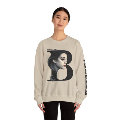 Letter B,Stylish Artistic Sweatshirt, Trendy Crewneck, Graphic Sweater, Cozy Unisex Top, Unique Gift for Art Lovers, Everyday Comfort