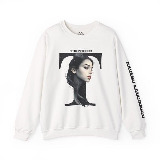 Letter T, Stylish Artistic Sweatshirt, Trendy Crewneck, Graphic Sweater, Cozy Unisex Top, Unique Gift for Art Lovers, Everyday Comfort