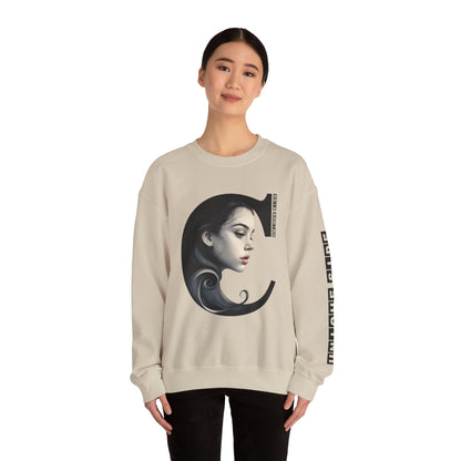 Letter C,Stylish Artistic Sweatshirt, Trendy Crewneck, Graphic Sweater, Cozy Unisex Top, Unique Gift for Art Lovers, Everyday Comfort