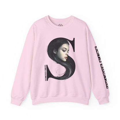 Letter S, Stylish Artistic Sweatshirt, Trendy Crewneck, Graphic Sweater, Cozy Unisex Top, Unique Gift for Art Lovers, Everyday Comfort