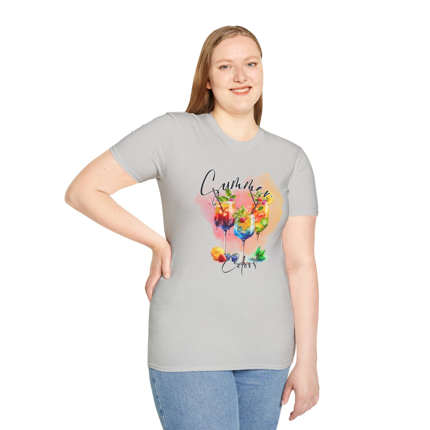 Colorful Floral Summer Unisex T-Shirt, Boho Shirt, Gift for Her, Vacation Tee, Festival Apparel, Summer Outfit