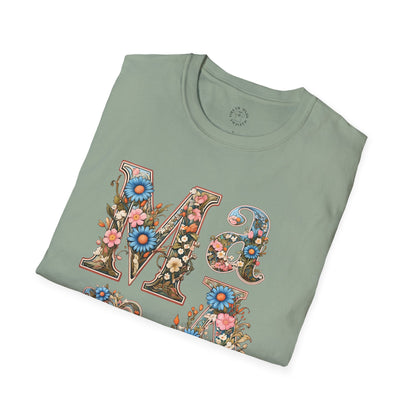 Floral Mama Unisex T-Shirt, Softstyle Tee, Casual Wear, Gift for Mother day,mama