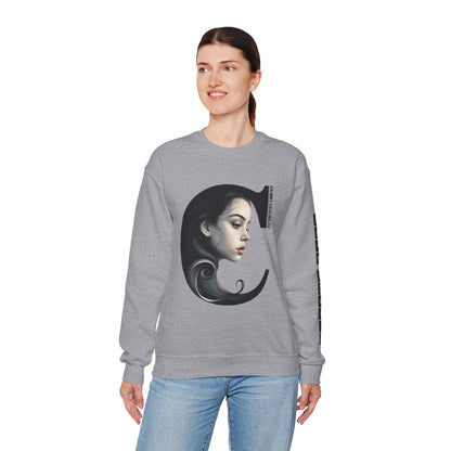 Letter C,Stylish Artistic Sweatshirt, Trendy Crewneck, Graphic Sweater, Cozy Unisex Top, Unique Gift for Art Lovers, Everyday Comfort