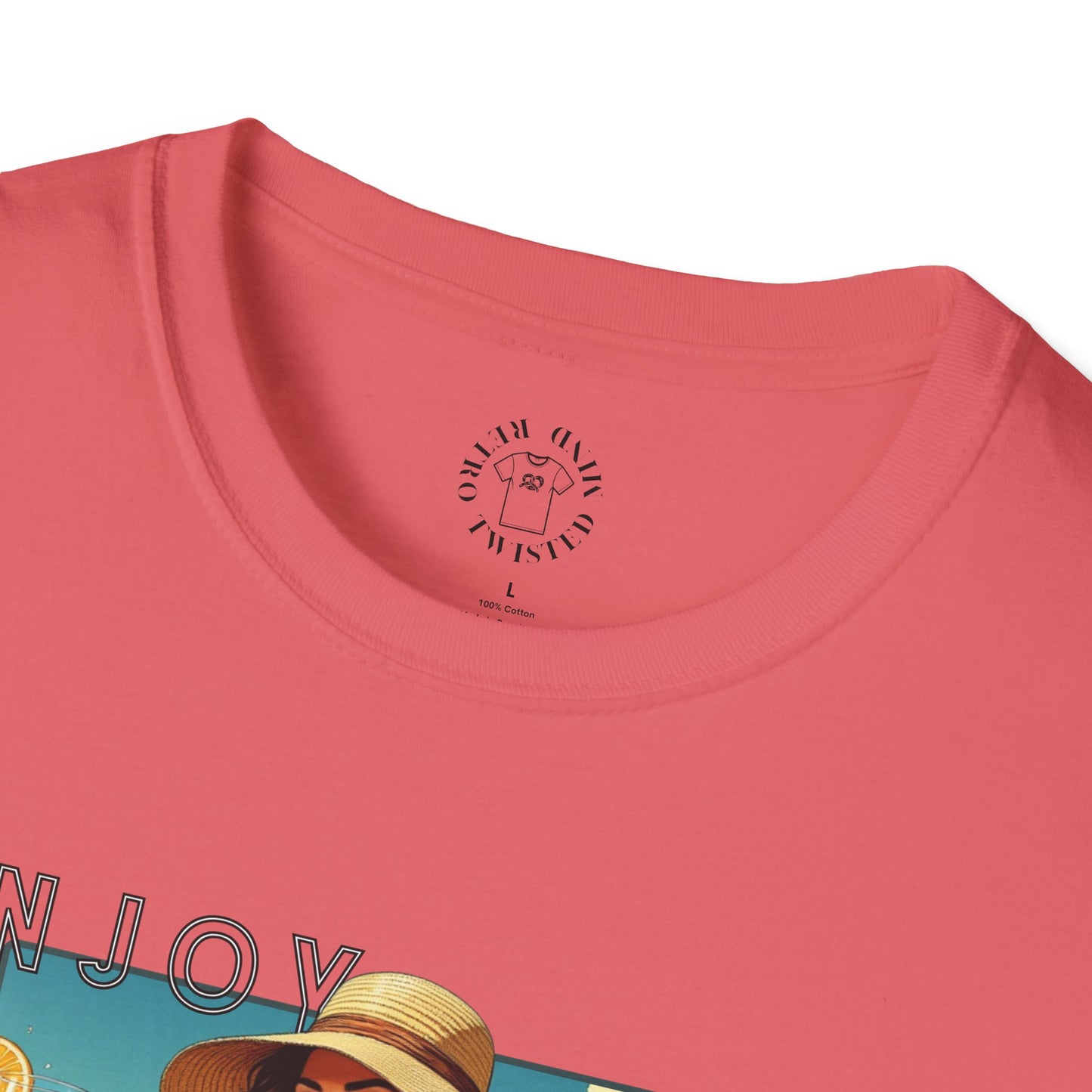 Enjoy Summer Vintage T-Shirt - Unisex Softstyle Tee for Beach Lovers