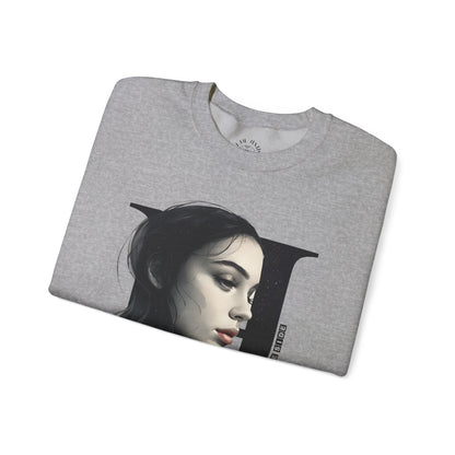 Letter H, Stylish Artistic Sweatshirt, Trendy Crewneck, Graphic Sweater, Cozy Unisex Top, Unique Gift for Art Lovers, Everyday Comfort