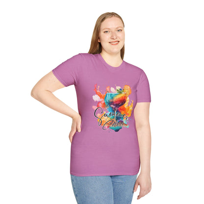 Colorful Artistic T-Shirt with Inspirational Design, Unisex Softstyle Tee, Gift for Art Lovers, Casual Wear, Birthday Gift Idea
