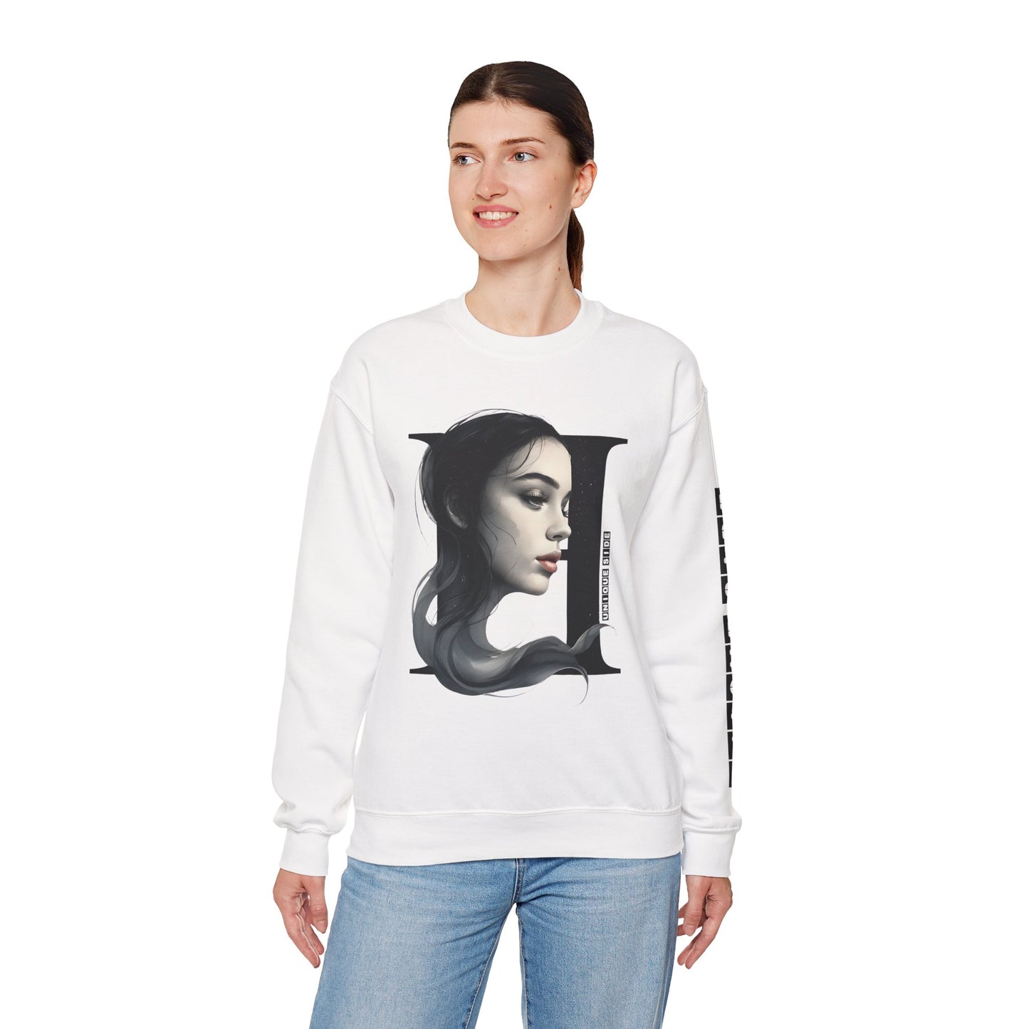 Letter H, Stylish Artistic Sweatshirt, Trendy Crewneck, Graphic Sweater, Cozy Unisex Top, Unique Gift for Art Lovers, Everyday Comfort