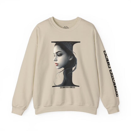 Letter I, Stylish Artistic Sweatshirt, Trendy Crewneck, Graphic Sweater, Cozy Unisex Top, Unique Gift for Art Lovers, Everyday Comfort