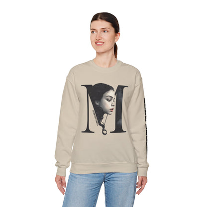 Letter M, Stylish Artistic Sweatshirt, Trendy Crewneck, Graphic Sweater, Cozy Unisex Top, Unique Gift for Art Lovers, Everyday Comfort