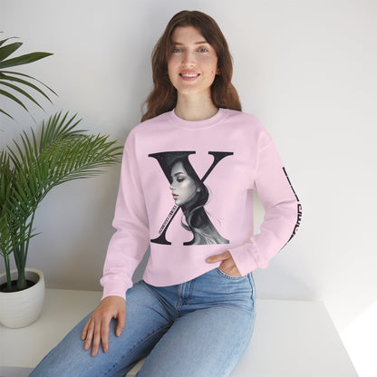 Letter X, Stylish Artistic Sweatshirt, Trendy Crewneck, Graphic Sweater, Cozy Unisex Top, Unique Gift for Art Lovers, Everyday Comfort