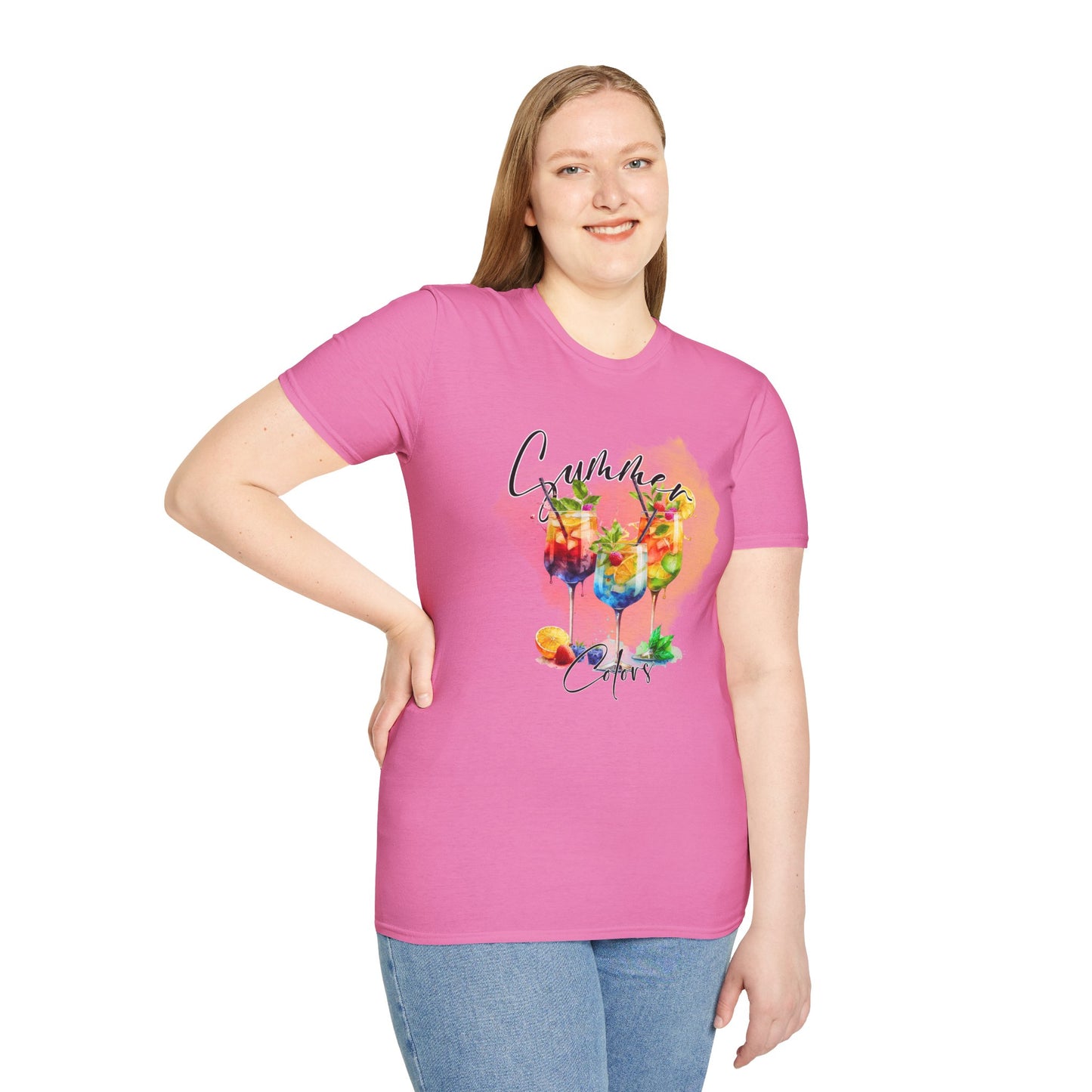 Colorful Floral Summer Unisex T-Shirt, Boho Shirt, Gift for Her, Vacation Tee, Festival Apparel, Summer Outfit