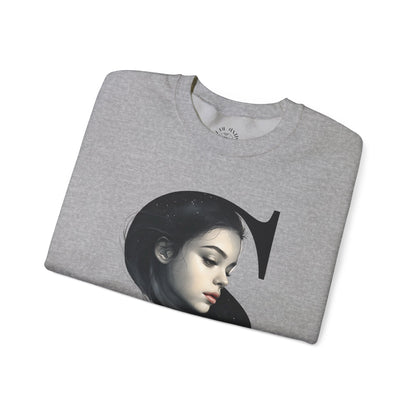 Letter S, Stylish Artistic Sweatshirt, Trendy Crewneck, Graphic Sweater, Cozy Unisex Top, Unique Gift for Art Lovers, Everyday Comfort