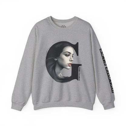 Letter G, Stylish Artistic Sweatshirt, Trendy Crewneck, Graphic Sweater, Cozy Unisex Top, Unique Gift for Art Lovers, Everyday Comfort