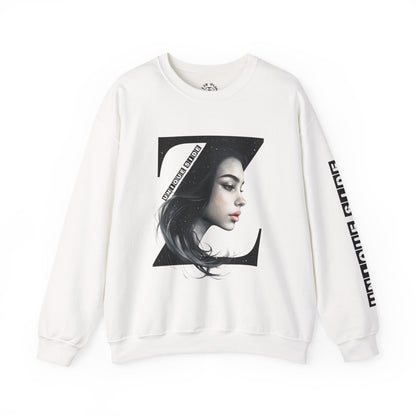 Letter Z, Stylish Artistic Sweatshirt, Trendy Crewneck, Graphic Sweater, Cozy Unisex Top, Unique Gift for Art Lovers, Everyday Comfort