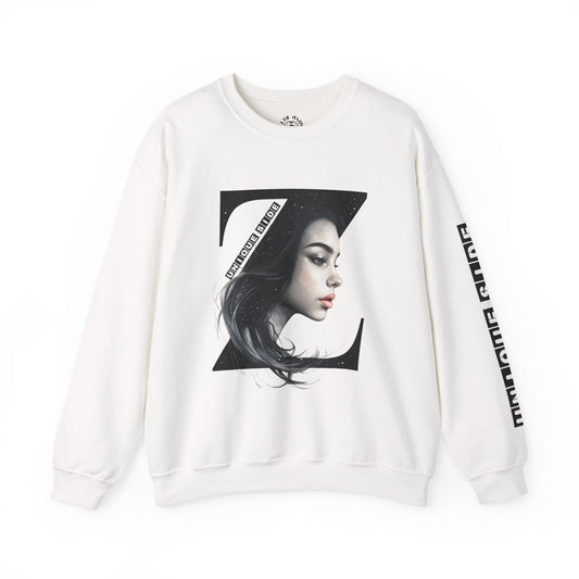 Letter Z, Stylish Artistic Sweatshirt, Trendy Crewneck, Graphic Sweater, Cozy Unisex Top, Unique Gift for Art Lovers, Everyday Comfort