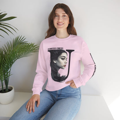 Letter U, Stylish Artistic Sweatshirt, Trendy Crewneck, Graphic Sweater, Cozy Unisex Top, Unique Gift for Art Lovers, Everyday Comfort