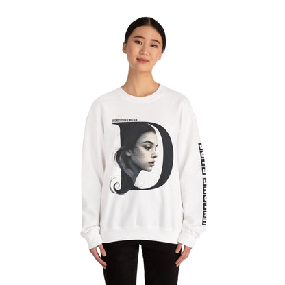 Letter D,Stylish Artistic Sweatshirt, Trendy Crewneck, Graphic Sweater, Cozy Unisex Top, Unique Gift for Art Lovers, Everyday Comfort